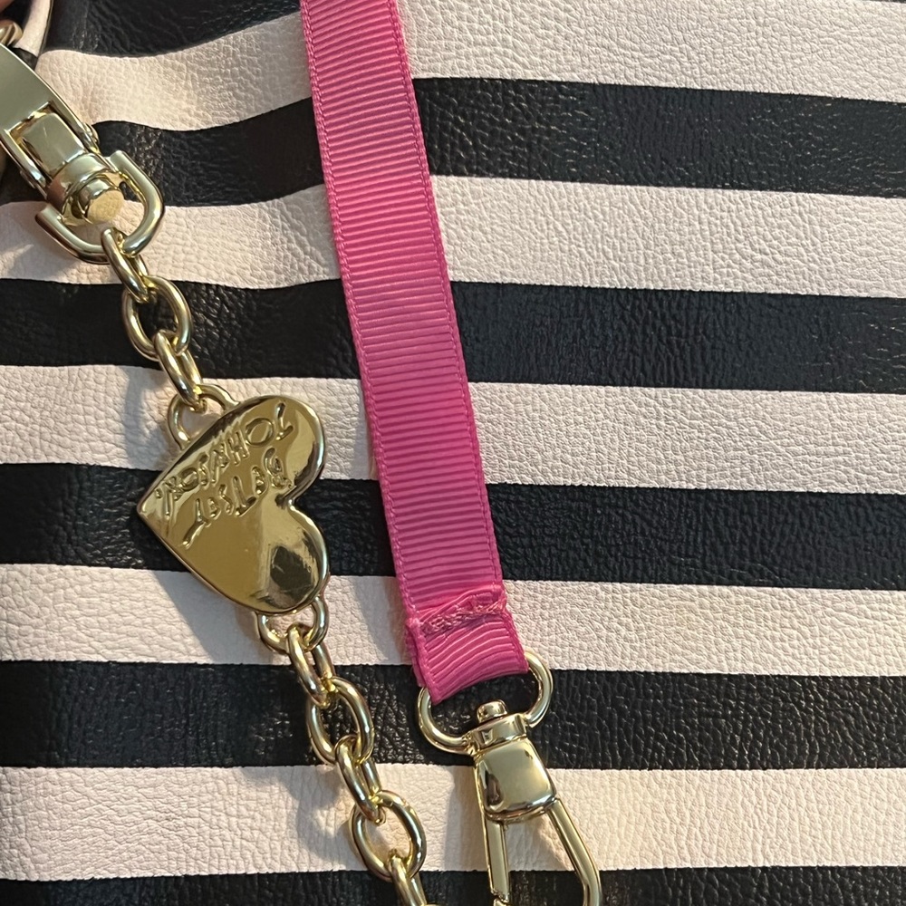 Betsey Johnson stripped bag shoulder bag - Picture 5 of 13